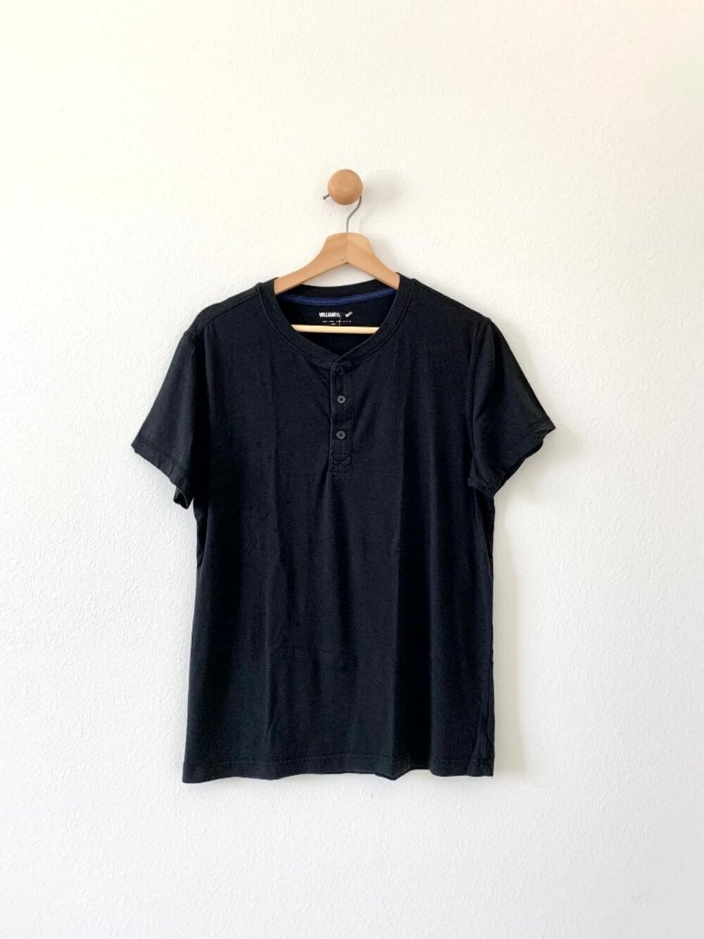 William Rast Black Button Up Short Sleeves tee Shirt Medium